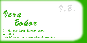 vera bokor business card
